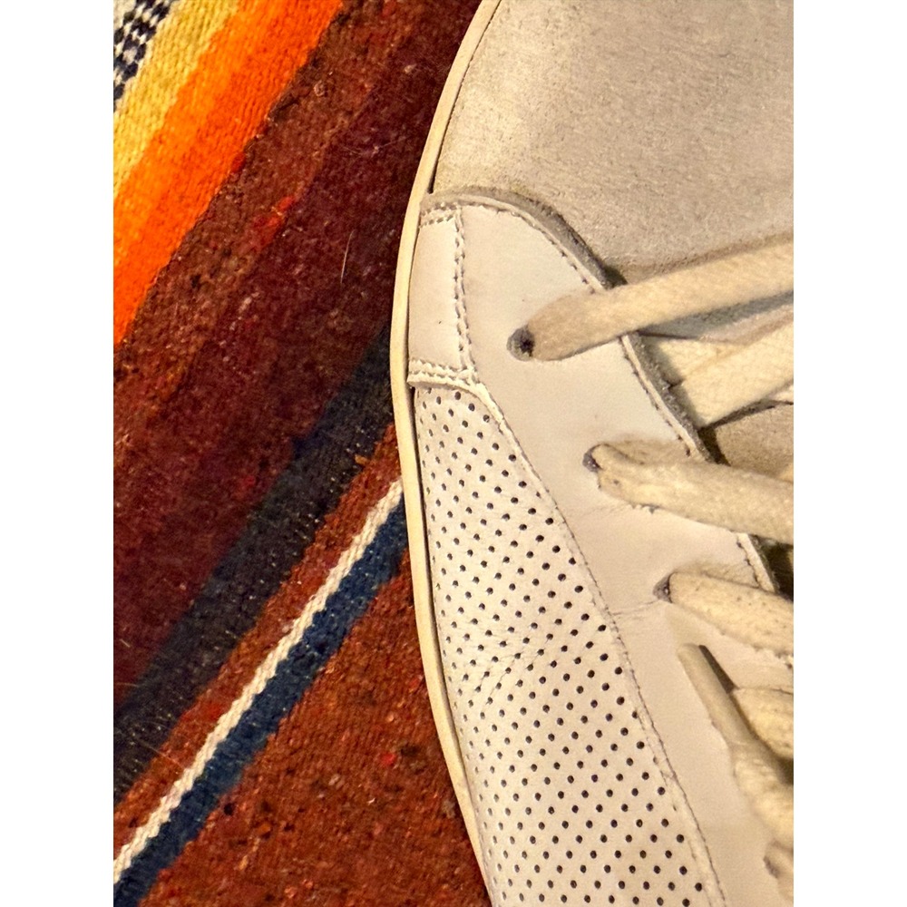 p448 Sneakers Women EU 41/US 9.5-10 White Leather Suede - Picture 4 of 10